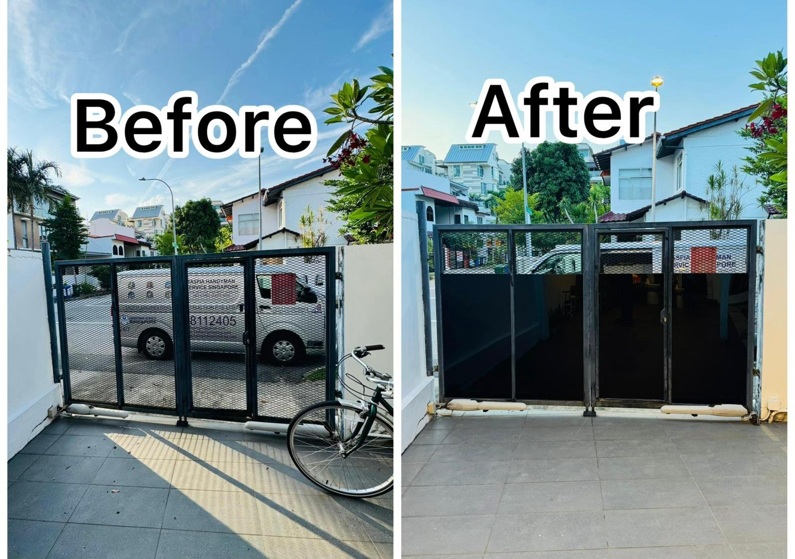 Metal Gate Privacy Panel Installation Service in Singapore